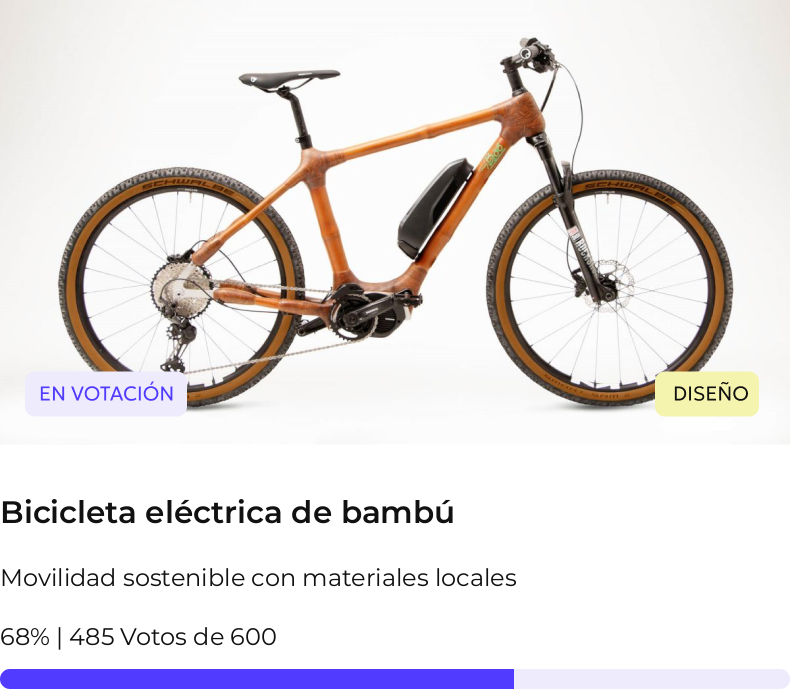 Bicicleta eléctrica de bambú